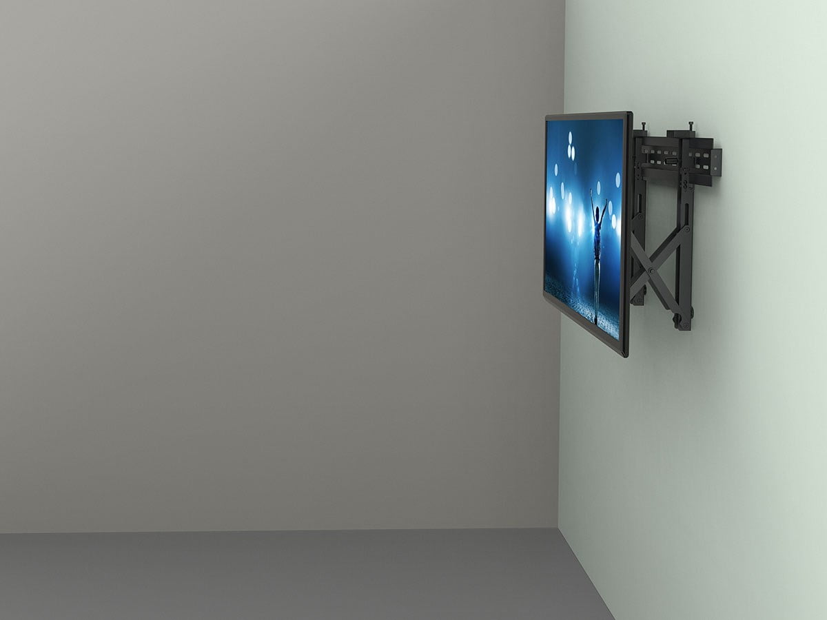 Monoprice TV Wall Mount Bracket - Specialty Menu Board, with Push-to-Pop-Out, Max Weight 99lbs,  Extension Range 2.4in-8in,VESA Patterns Up to 600x400