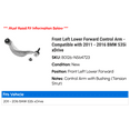 thumbnail image 2 of Front Left Lower Forward Control Arm - Compatible with 2011 - 2016 BMW 535i xDrive 2012 2013 2014 2015, 2 of 2