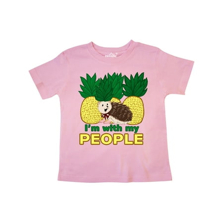 

Inktastic I m With My People-Pineapple Hedgehog Gift Toddler Boy or Toddler Girl T-Shirt