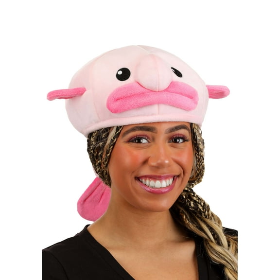 Pink Blobfish Costume Hat for Adults