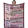 thumbnail image 1 of LHSHID Bonus Daughter Christmas Blanket Gifts Bonus Daughter Throw Blankets Stepdaughter Gifts from Stepmom Thanksgiving Gifts for Step Daughter Blanket 60x80in, 1 of 6