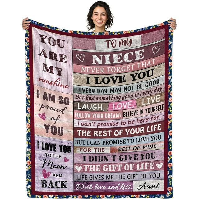LHSHID Bonus Daughter Christmas Blanket Gifts Bonus Daughter Throw Blankets Stepdaughter Gifts from Stepmom Thanksgiving Gifts for Step Daughter Blanket 50x60in