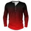 thumbnail image 5 of guisaled Men Henley Shirt Long Sleeve Button Up Casual Tee Shirts Big and Tall Gradient Color Basic Soft Comfy Workout Gym, 5 of 5