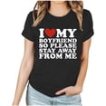 thumbnail image 1 of TIMIFIS T-Shirts de la Saint-Valentin pour Femmes, Manches Courtes, Col Rond, Mode, Imprimé Cœur d'Amour, 1 of 3
