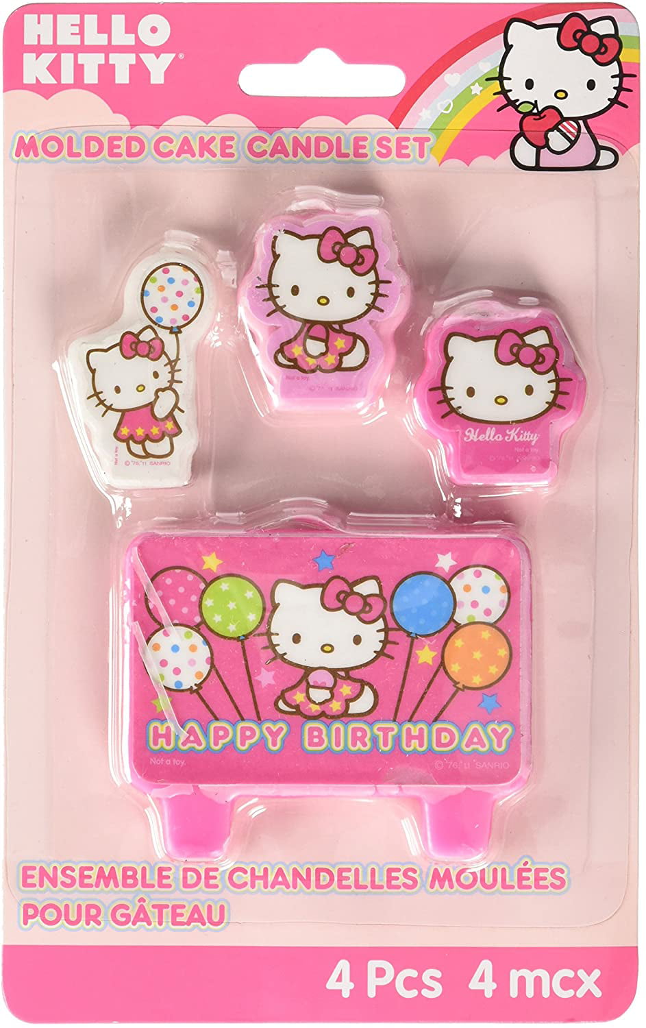 Hello Kitty Balloon Dreams Collection Party Accessory amscan Mini Molded Cake Candles 