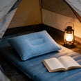 thumbnail image 6 of Weloille Flocking Square Inflatable Nap Pillow, 1 Piece Portable Waterproof Comfortable Air Pillow, Multi Purpose Support Cushion for Outdoor Camping Travel Office Nap Use, 6 of 6
