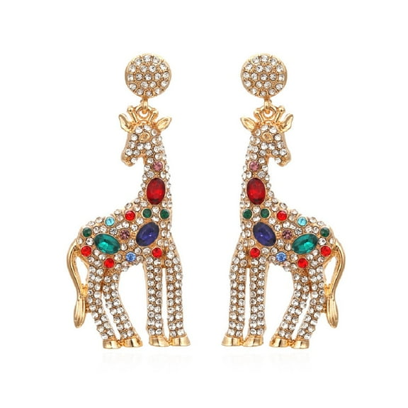 LongcreekX Giraffe Earrings for Women, Cute Animal Giraffe Earrings, African Giraffe Dangle Earrings Hypoallergenic, Beaded Giraffe Bohemian Drop Earrings, Giraffe Earrings Studs
