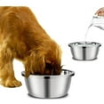 thumbnail image 6 of Stainless Steel Dog Cat Bowls Heavy Duty Pet Feeder Dish Metal Food Water Bowl Durable Non 94 Inch Pet Dishes for Dogs Cats, 6 of 9