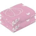 thumbnail image 2 of Dreamtimes 16x28 Inch Face Hand Towel Set Pink Flowers Leaves Cotton Washcloths, Quick-Dry Highly Absorbent Bath Towels 2 Pcs for Bathroom Ktichen Travel SPA Gym, 2 of 7