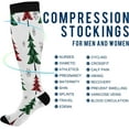 thumbnail image 4 of FREEAMG Plaid Christmas Trees Compression Socks for Women Men,Knee High Stockings for Athletic Sports,Running,Travel, 4 of 7