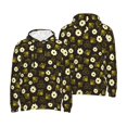 thumbnail image 6 of Bingfone Honey Bees With Flowers Men's Drawstring Hoodie Long Sleeve Pocket Sweatshirts-Small, 6 of 6