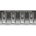 thumbnail image 2 of Noland Irish Coat of Arms Tavern Glasses - Set of 4 (Sand Etched), 2 of 3