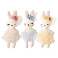 thumbnail image 1 of PTOOTP 3 piezas de conejito de peluche pequeño, animales de peluche, juguete de conejo, muñeca, manualidades, hacer adornos de conejo, 1 of 6
