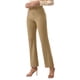 thumbnail image 3 of Pantalones casuales de mujer con pernera recta - Cintura elástica con bolsillos con botones - Poliéster y spandex - Versátiles para el trabajo y el ocio - Tallas S-XXL, 3 of 7