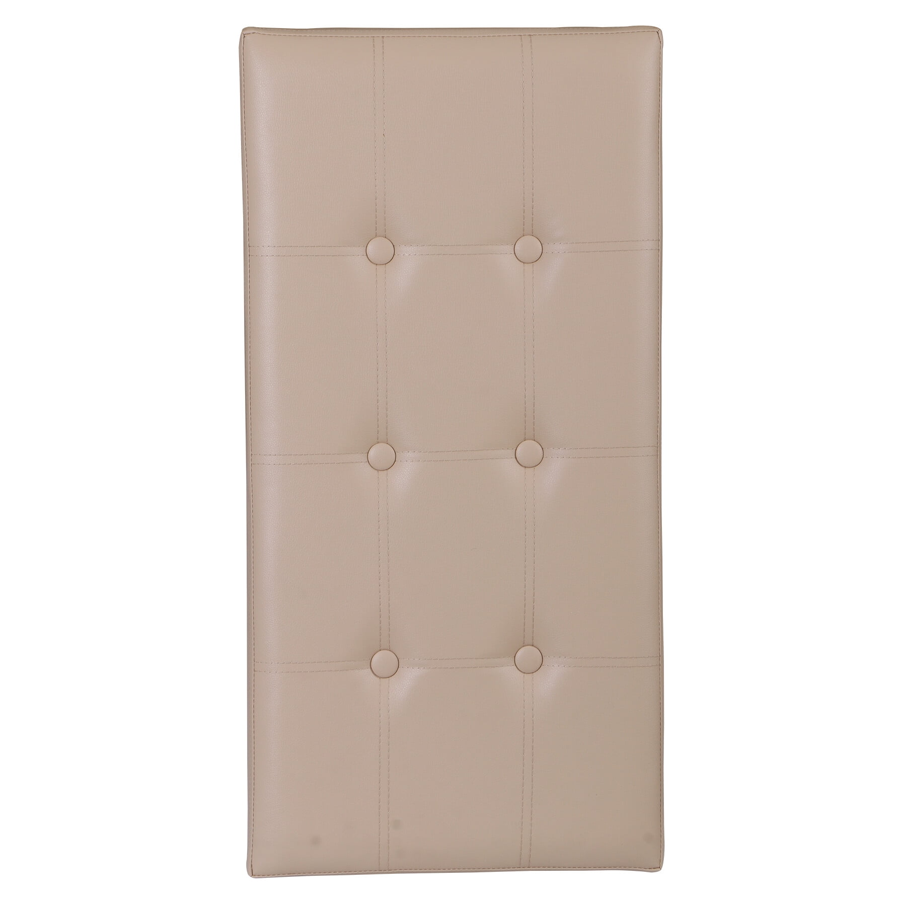 SuperDeal 30" Storage Ottoman Bench Folding Footrest Stool Sponge Padded Seat W/Lid Beige