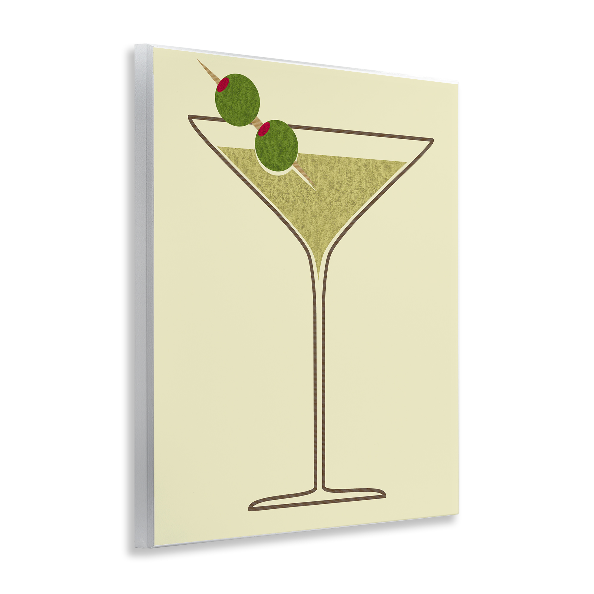 Stupell Industries Martini with Olives Food & Beverage Painting Unframed Art Print Wall Art, 11 x 14