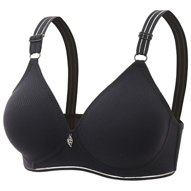 Flywake Plus Size Support Bra Wirefree for Women Woman's Fashion Plus Size Wire  Free Comfortable Push Up Hollow Out Bra Underwear 