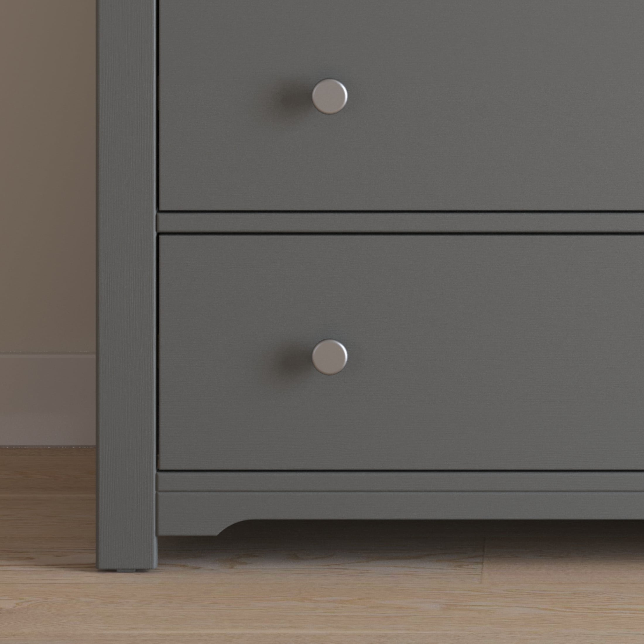Child Craft Harmony 3 Drawer Dresser with Removable Changing Table Topper for Nursery or Bedroom, (Brushed Pebble)