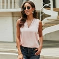 thumbnail image 4 of Fjuchai Womens Sleeveless T-Shirt Summer Solid Color Lace Tank Tees Shirt for Female S-XXL, 4 of 10