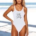 thumbnail image 2 of One Piece Swimsuit Women Tummy Control Swimsuits for Women Fashion Letter Printed Swimwear Sexy Bikini Swimwear Bath Sleeveless Backless Swimsuit, 2 of 4