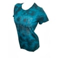 thumbnail image 2 of Victoria's Secret Pink Shine Rhinestone Knit Short Sleeve Perfect Tee Size Small Color Tie Dye Teal Nwt, 2 of 6