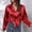 Red, variant on Ladies Shirts Summer Top for Women Shirts Satin Imitation Silk Long Sleeve Top for Europe and Overseas Trade Border Clothing Great Everyday Wear Red S
