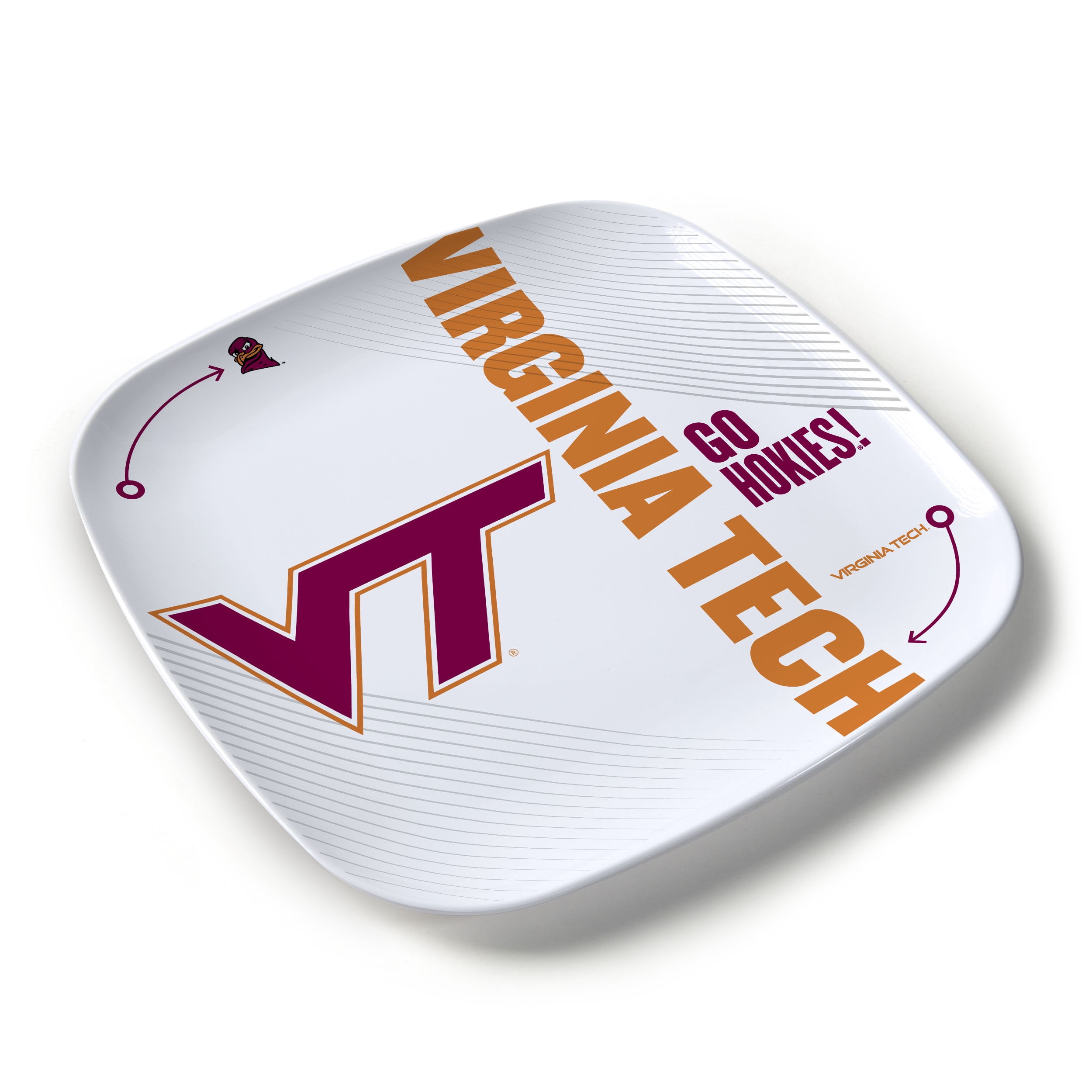 YouTheFan NCAA Virginia Tech Hokies Large Party Plate