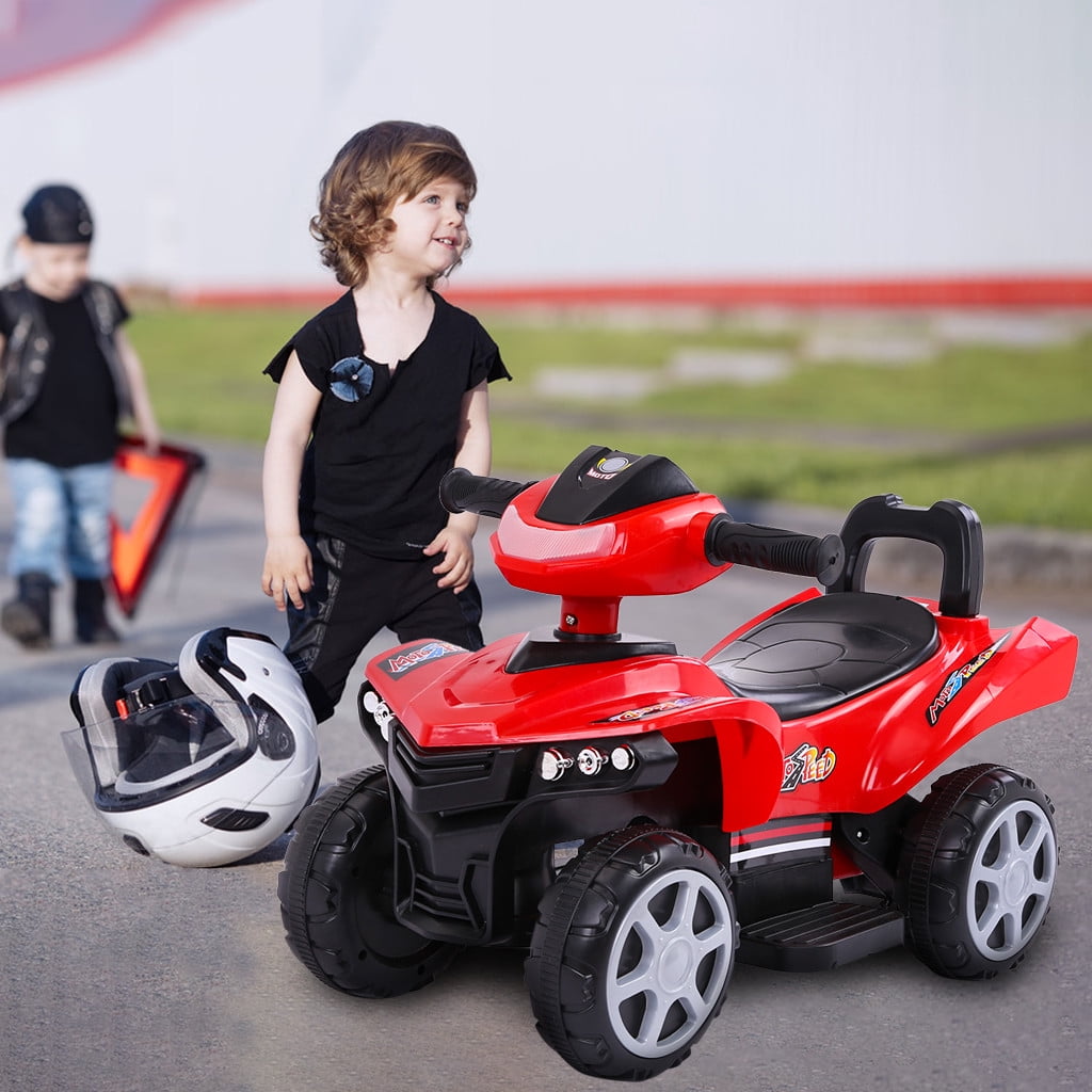 12V Kids Electric ATV Ride-On Toy Children Car Beach Motorcycle LED Lights Sound 