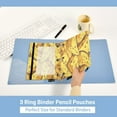 thumbnail image 5 of Yellow Cheese 2 Pack Pencil Pouches Zipper Pencil Case 3 Ring Pencil Pouch Cosmetic Bag, 5 of 6