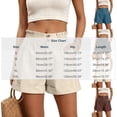 thumbnail image 3 of Sokhug Casual Shorts for Women High Waisted Ruffle Summer Elastic Waist Double Button Cuffed Hem with Side Pockets Daily Shorts, 3 of 8