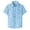 Blue, variant on Krdevn Boys Textured Short Sleeve Button Down Shirt Casual Camp Collar Top with Pocket,10-11 Years