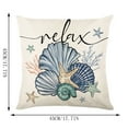 thumbnail image 3 of PEIBang Coastal Summer Throw Pillow Covers 18 x 18 Inch,Blue Farmhouse Starfish Seashell Cushion Case,Decorative Pillow Cases for Sofa,Couch, 3 of 3