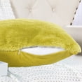 thumbnail image 3 of Home Soft Things Faux Fur Throw Pillow Cover 2 pcs Set - Lemon Curry - 20'' x 20'', 3 of 7