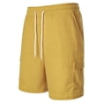 thumbnail image 7 of Men's Corduroy Shorts Casual Elastic Waist Drawstring Lightweight Summer Beach Shorts, 7 of 7