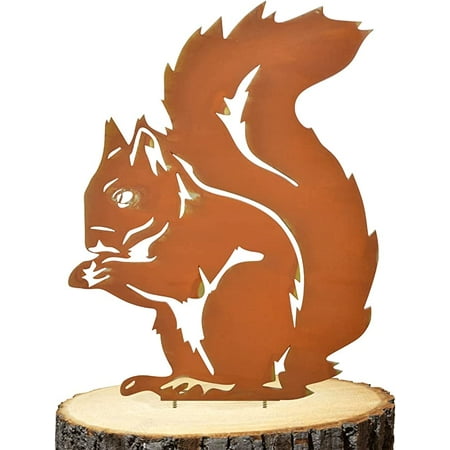 ShenMo écureuil rouillé pour l'arbre, décoration de jardin, patine rouillée  naturelle, Patio jardin ferronnerie faire brodé écureuil Art pendentif