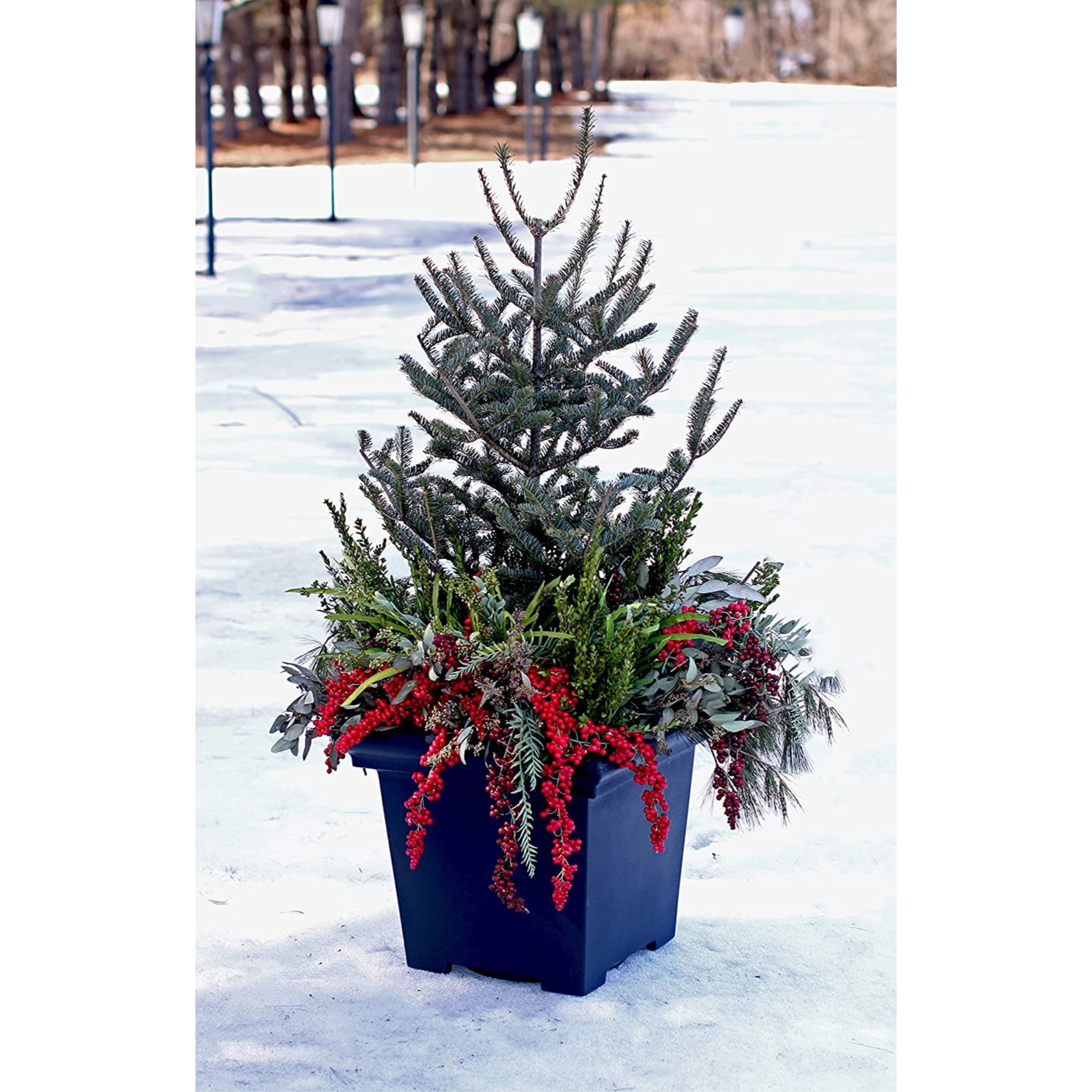 Outsunny Fioriera Verticale da Esterno e 3 Vasi in Plastica Verde