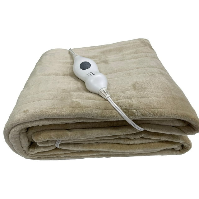 Innovation Confort - Heated Throw, 50 '' x 60 '', 3 Heat Settings, Beige