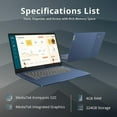 thumbnail image 3 of Lenovo IdeaPad Slim 3 Chromebook, 14″ FHD IPS Anti-GlareTouchscreen, MediaTek Kompanio 520, 4GB LPDDR4X, 224GB Storage(64GB eMMC+160GB Docking Station Set), Webcam, WiFi 6, Chrome OS, Blue, 3 of 7