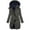 Dark Gray, variant on Coorders Women's Heavyweight Winter Jacket with Hooded, Snow Water Repellent Outwear Puffer Jacket Coat ,Women's Plus Dark Purple,Size L