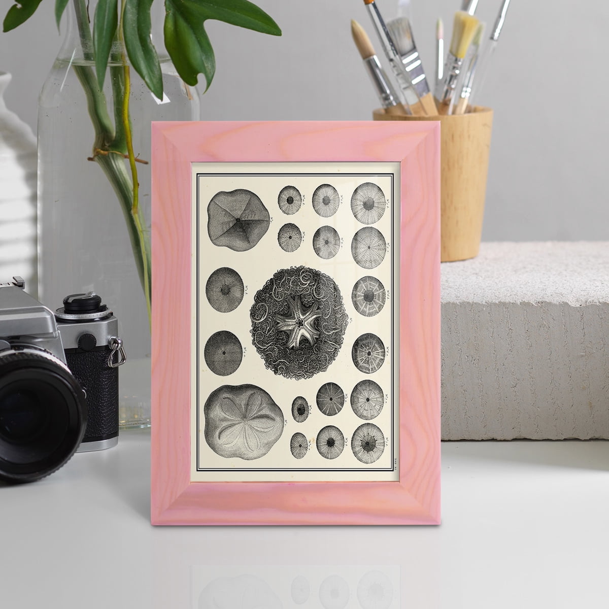 Aegean Collection I -Framed Print w/glass-Sunset Pink