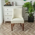 thumbnail image 4 of Checked Jacquard Armchair Cover Easy Installation Fully Protect Chair Cover for Living Room Dining Room(Light Grey), 4 of 10