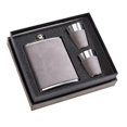 thumbnail image 1 of Creative Gifts International 002307 Leatherette Flask & Shot Set, Grey, 1 of 1
