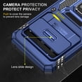 thumbnail image 5 of For Google Pixel 8A Case with Hinge Protection and 360°Rotate Ring Magnetic Kickstand, [Military Grade anti-Drop],Hard Back & Soft Edge Slim Protective Case for Google Pixel 8A,Navyblue, 5 of 7