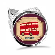 UK London Double-decker Bus Stamp Ring Adjustable Love Wedding Engagement