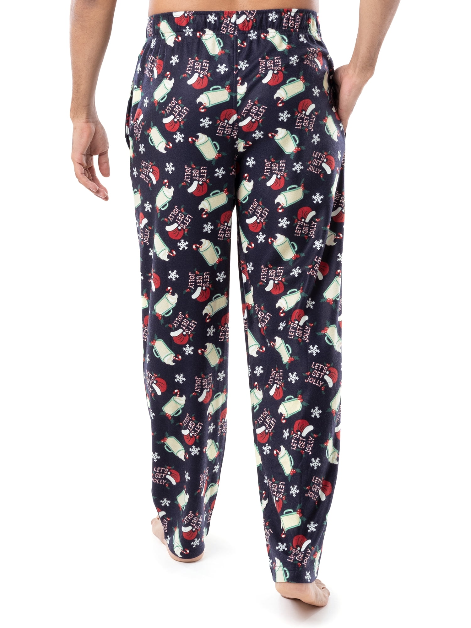 Fruit of the Loom Men's Holiday and Plaid Print Soft Microfleece Pajama Pant 2-Pack Bundle