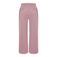 thumbnail image 4 of Women's Casual Pants Women Linen Palazzo Pants Wide Leg High Waist Summer Casual Boho Trousers Travel Vacation Outfits,Red Women's Casual Pants XXL, 4 of 4