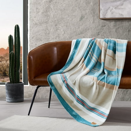 UPC: 0883893797291 | Wrangler Modern Serape Stripe Blue Ultra Soft Plush Fleece Full/Queen Blanket