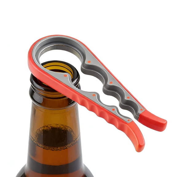 ACDANC Jar Bottle Opener Set,4-in-1 Rubber Can and Lid Open Gripper,Silicone Pad,Easy Multi Kitchen Tools for Seniors Weak Arthritis Hands (red)