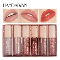 thumbnail image 4 of HANDAIYAN 6 Color Liquid Lipstick Set Shine Gloss Moisturizing Non Stick Long-Wearing Waterproof Lipstick Gift Set 3.5ml*6, 4 of 5