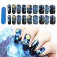 thumbnail image 1 of Pegatinas 3D para uñas de la noche estrellada de Van Gogh, diseño de cielo estrellado, pegatinas de esmalte de uñas en gel, brillantes, de larga duración, fáciles de aplicar y quitar, 2 hojas (28 envo, 1 of 5